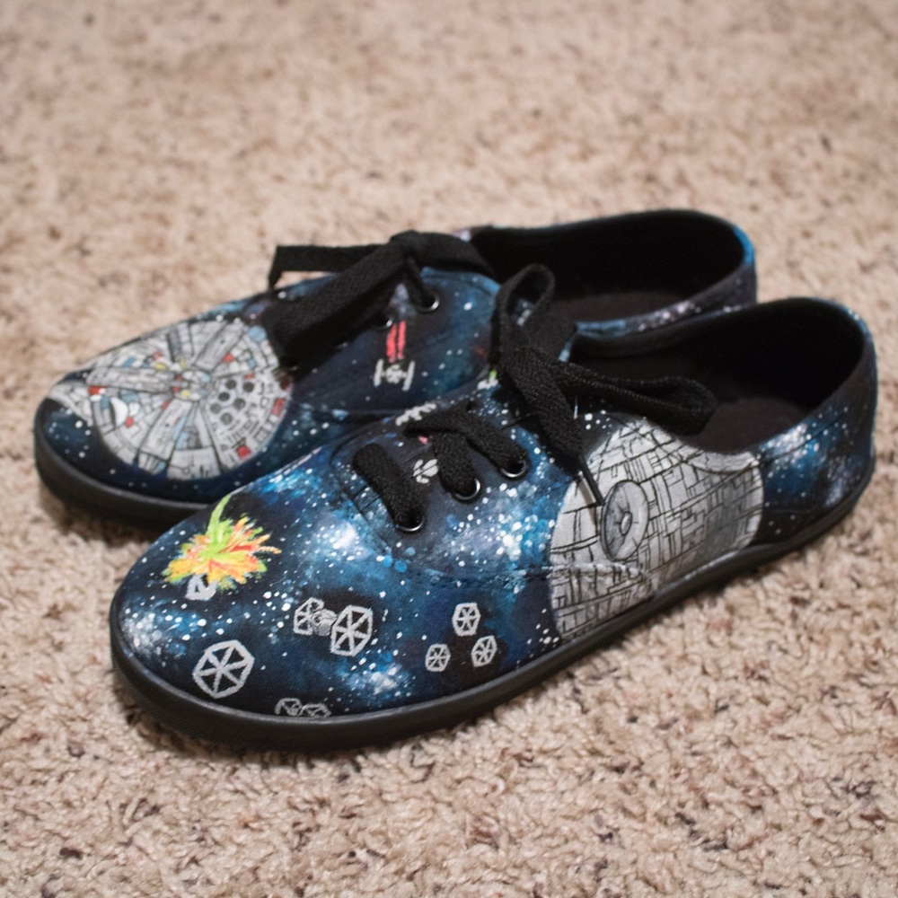 Hand Painted Star Wars Canvas Shoes